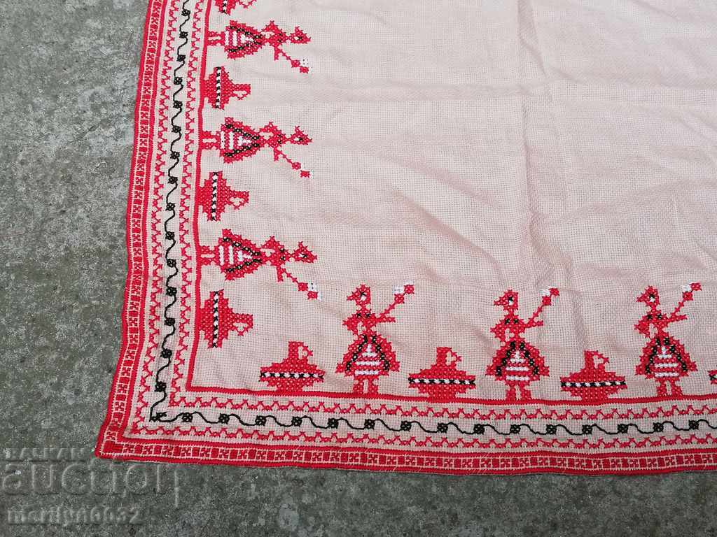 Old embroidered cardboard, tablecloth, millet, Bulgarian embroidery with price 46.00 BGN | € 23.52