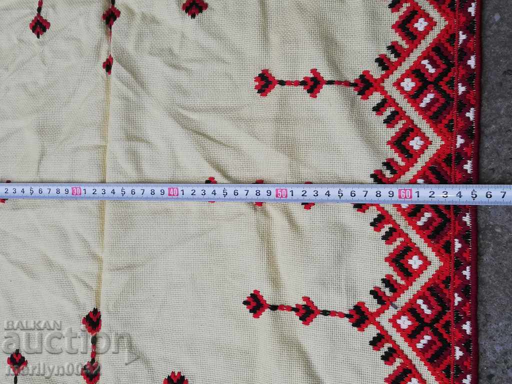 Old embroidered check, tablecloth, milo, Bulgarian embroidery - 5 Old embroidered check, tablecloth, milo, Bulgarian embroidery - 5