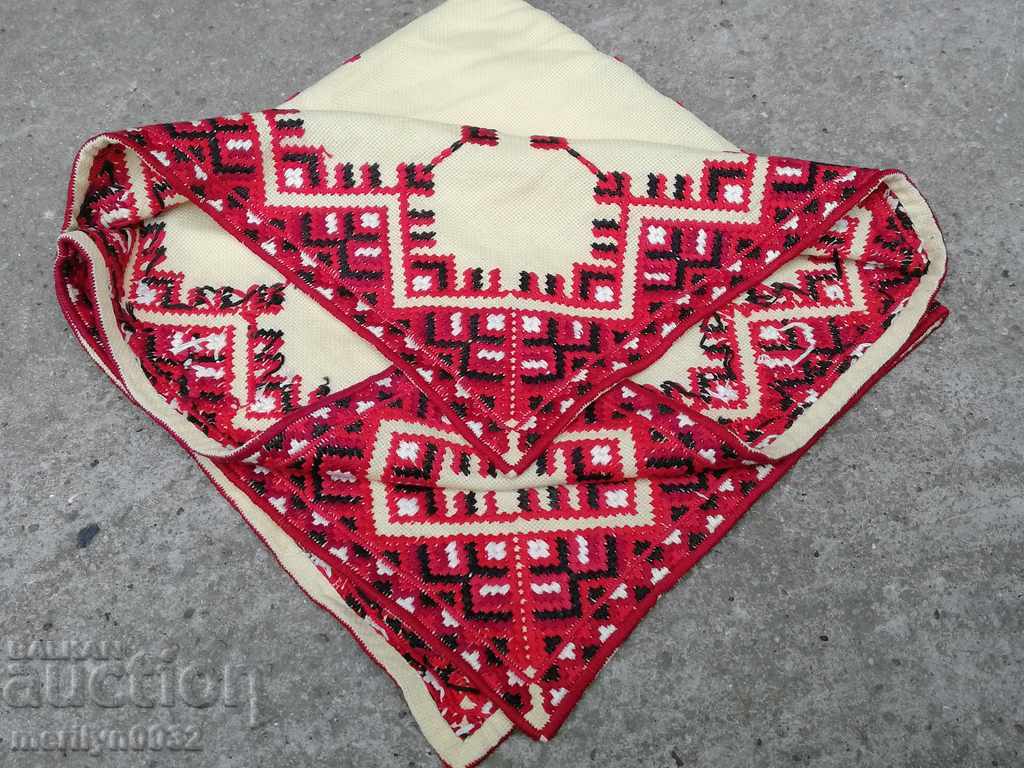 Old embroidered cardboard, tablecloth, millet, Bulgarian embroidery - 6 Old embroidered cardboard, tablecloth, millet, Bulgarian embroidery - 6