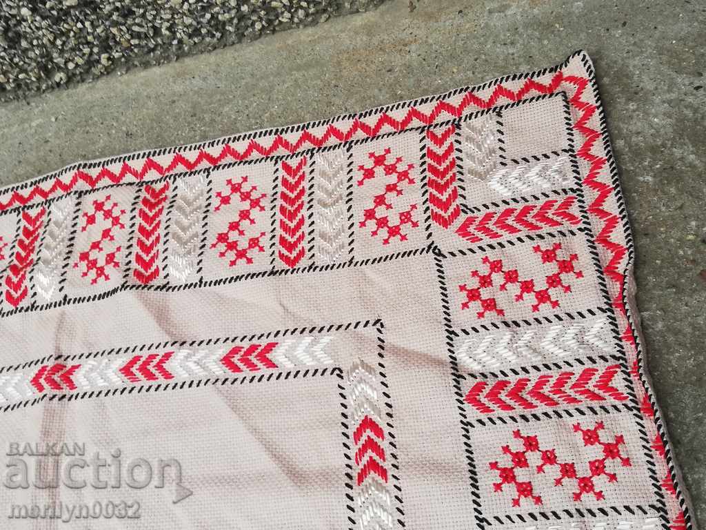 Carton brodat vechi, fețe de masă, mei, broderie bulgară - 7