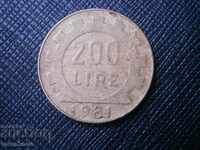 200 LEI 1981 - ITALY - THE COIN