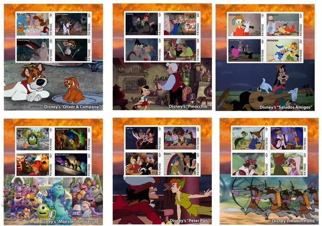 Καθαρό μπλοκ Disney Pinocchio Peter Pan Robin Hood 2018 Τόνγκο