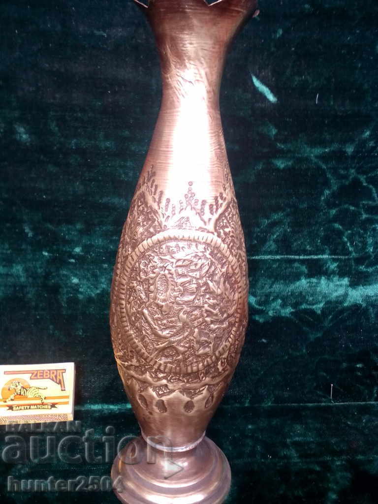 Παλιό χάλκινο αγγείο ύψους 25 εκ. σύνθετο σφυρηλάτηση, ελάχ Παλιό χάλκινο αγγείο ύψους 25 εκ. σύνθετο σφυρηλάτηση, ελάχ