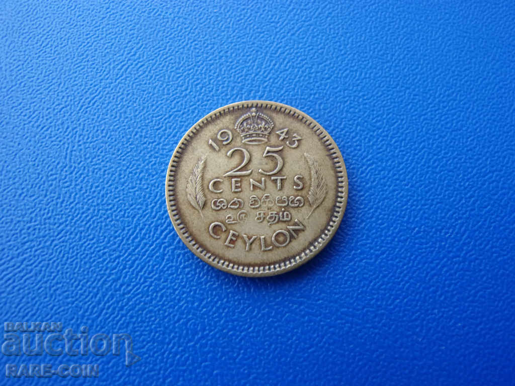 II (170-3) Ceylon 25 Centres 1943