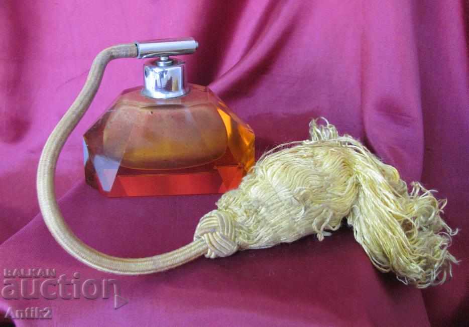 Δημοπρασία Το 30 μπουκάλι αρώματος κρυστάλλου γυαλιού Art Deco Amber Δημοπρασία Το 30 μπουκάλι αρώματος κρυστάλλου γυαλιού Art Deco Amber