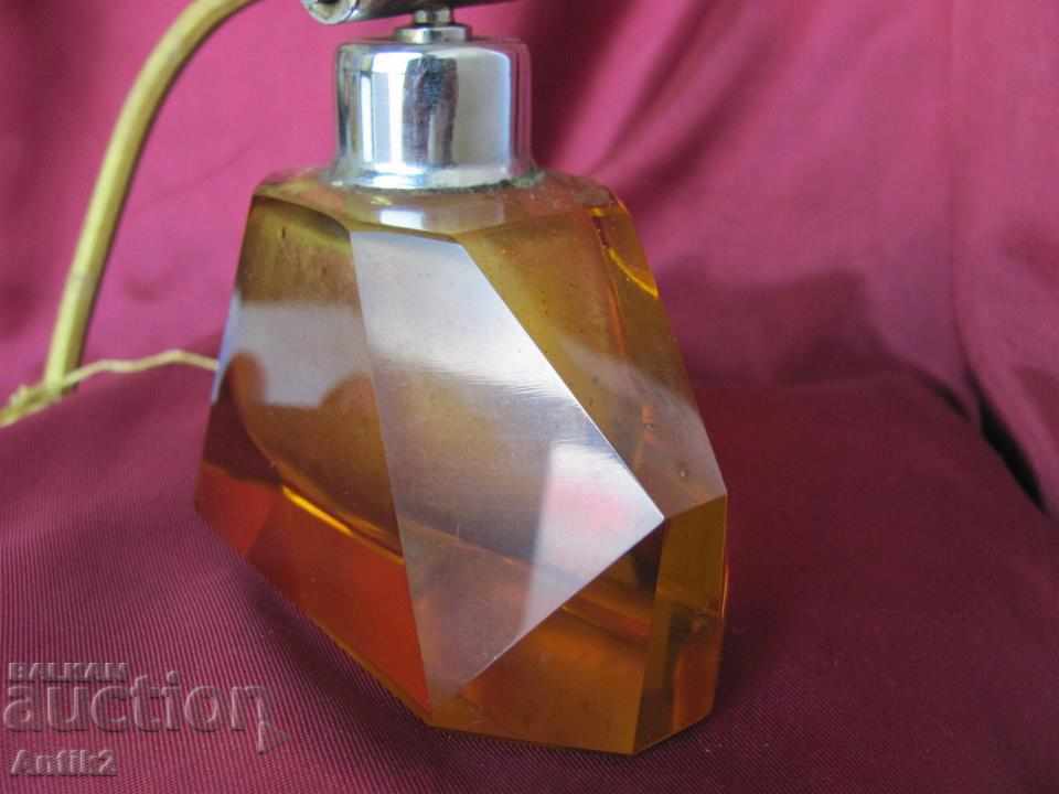 Παράδοση Το 30 μπουκάλι αρώματος κρυστάλλου γυαλιού Art Deco Amber Παράδοση Το 30 μπουκάλι αρώματος κρυστάλλου γυαλιού Art Deco Amber