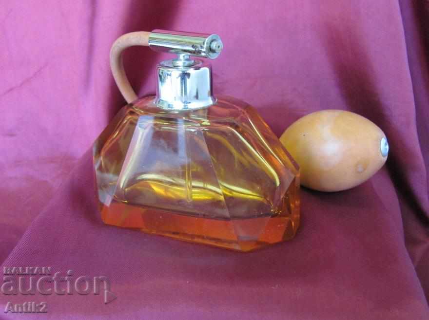 The 30 Art Deco Amber Crystal Glass Perfume Bottle with price 160.00 BGN | € 81.81 The 30 Art Deco Amber Crystal Glass Perfume Bottle with price 160.00 BGN | € 81.81