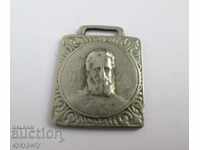 1876 Pandantiv de medalie rară mică Hristo Botev Regatul Bulgariei