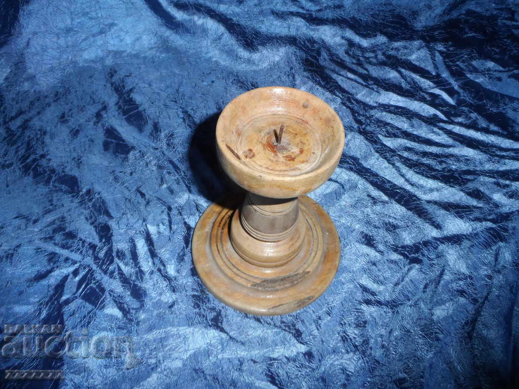 old wooden candle holder with price 10.00 BGN | € 5.11