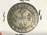 Bern Elveția o monedă rară și excelentă de 4 cuburi 1789