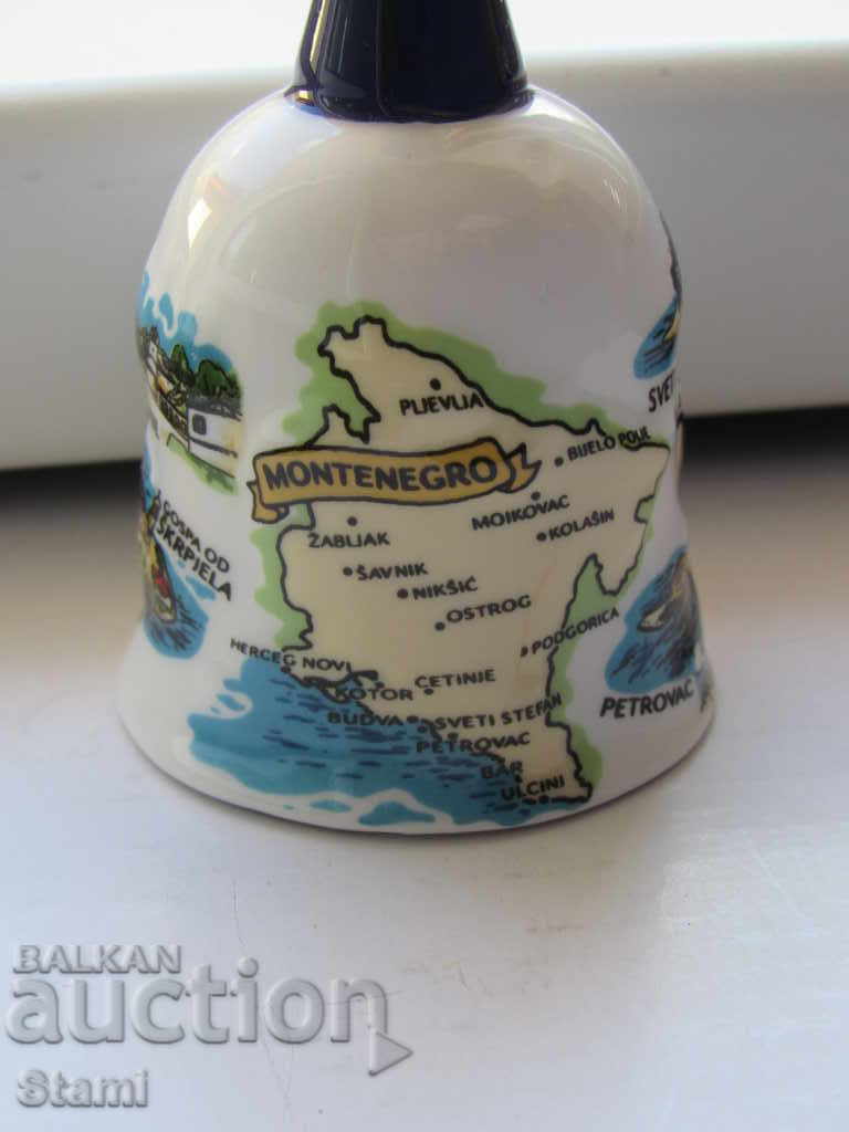 Porcelain bell-10 cm-souvenir from Montenegro-1 with price 14.00 BGN | € 7.16 Porcelain bell-10 cm-souvenir from Montenegro-1 with price 14.00 BGN | € 7.16