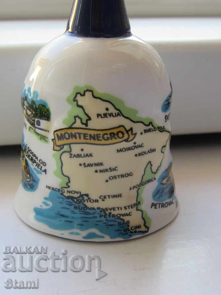 Auction Porcelain bell-10 cm-souvenir from Montenegro-1 Auction Porcelain bell-10 cm-souvenir from Montenegro-1