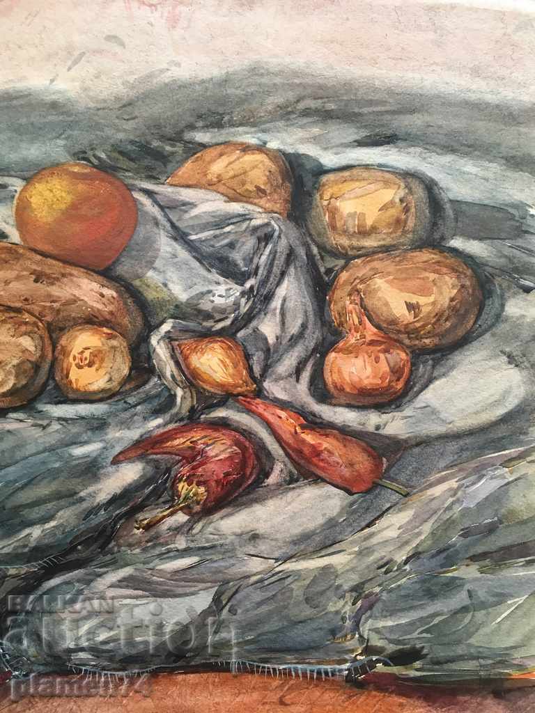 Auction Still life drawing, watercolor Auction Still life drawing, watercolor