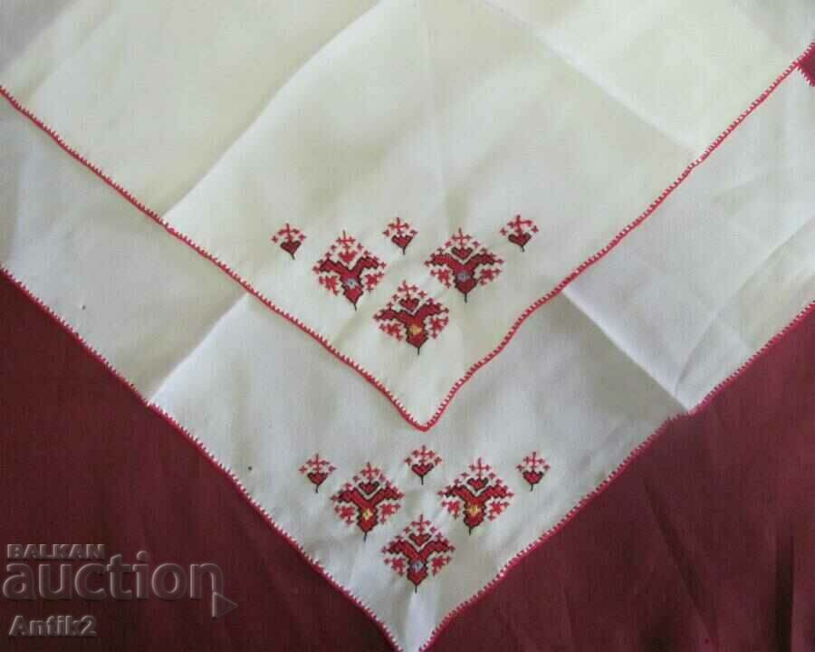 Παλιές γυναικείες πετσέτες ραμμένες στο χέρι 2 κομμάτια μετάξι - 7