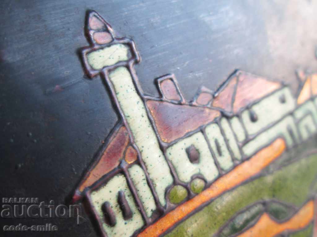 Auction Pano painting applied painting with enamel landscape Bolshevik Island Auction Pano painting applied painting with enamel landscape Bolshevik Island