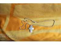 Silver cross with chain - 1