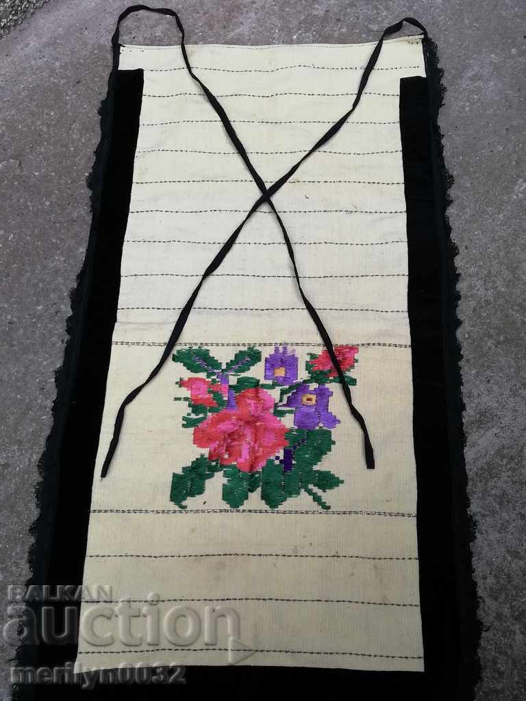 Old apron with tarnished gold thread embroidery, folk costume, sukman - 7 Old apron with tarnished gold thread embroidery, folk costume, sukman - 7