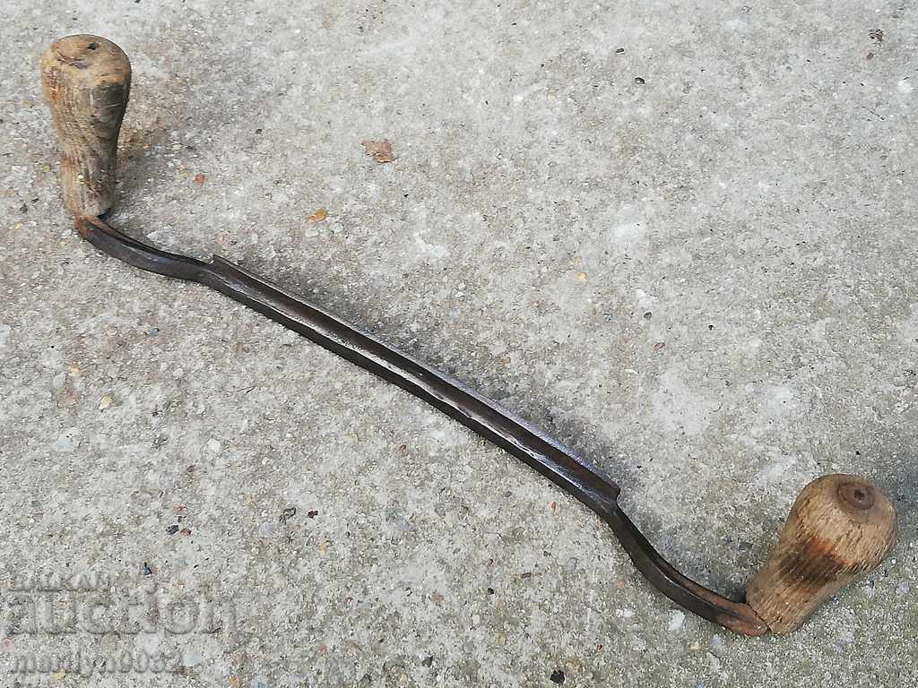 Old forged hand tool wrought iron planer wooden - 7 Old forged hand tool wrought iron planer wooden - 7