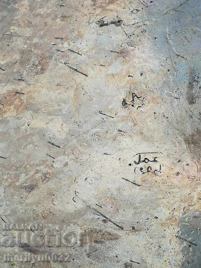 An old Ottoman tray, a blue-backed table top of the 20th century - 5