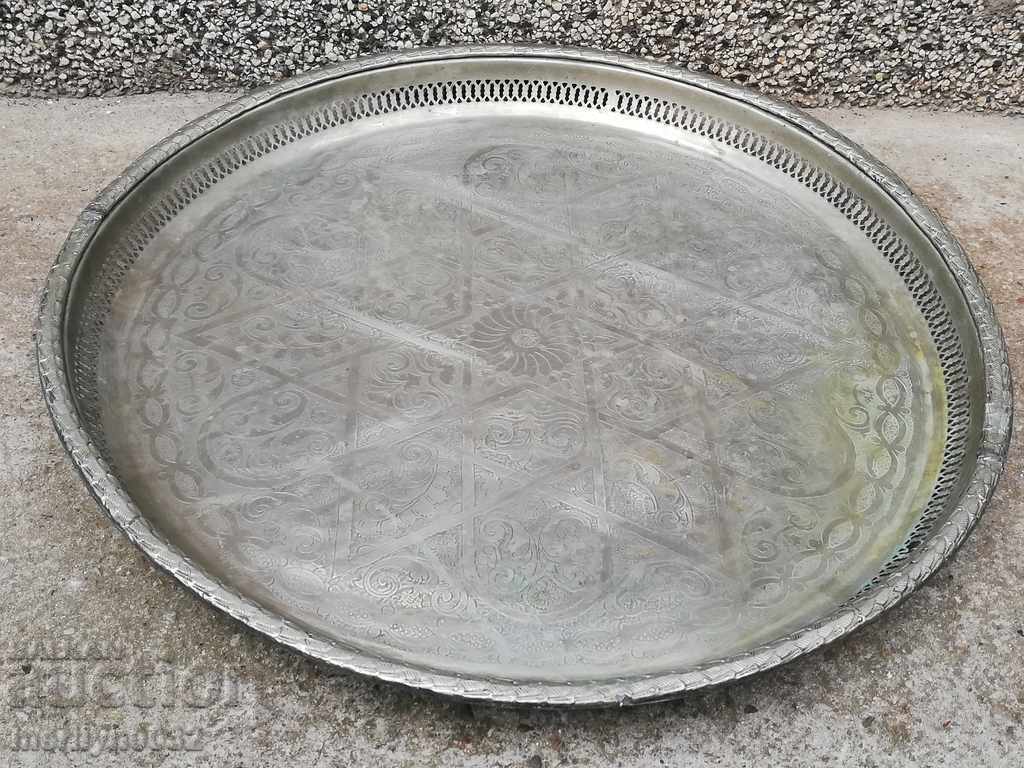 An old Ottoman tray, a blue-backed table top of the 20th century - 6