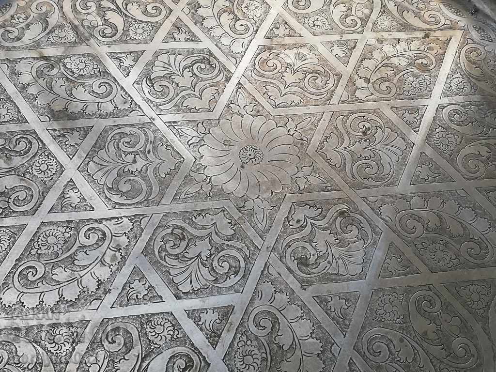 An old Ottoman tray, a blue-backed table top of the 20th century - 7