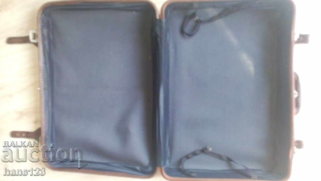Vintage retro leather suitcase great - 5 Vintage retro leather suitcase great - 5
