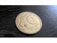 Coin - Yugoslavia - 10 dinars 1992
