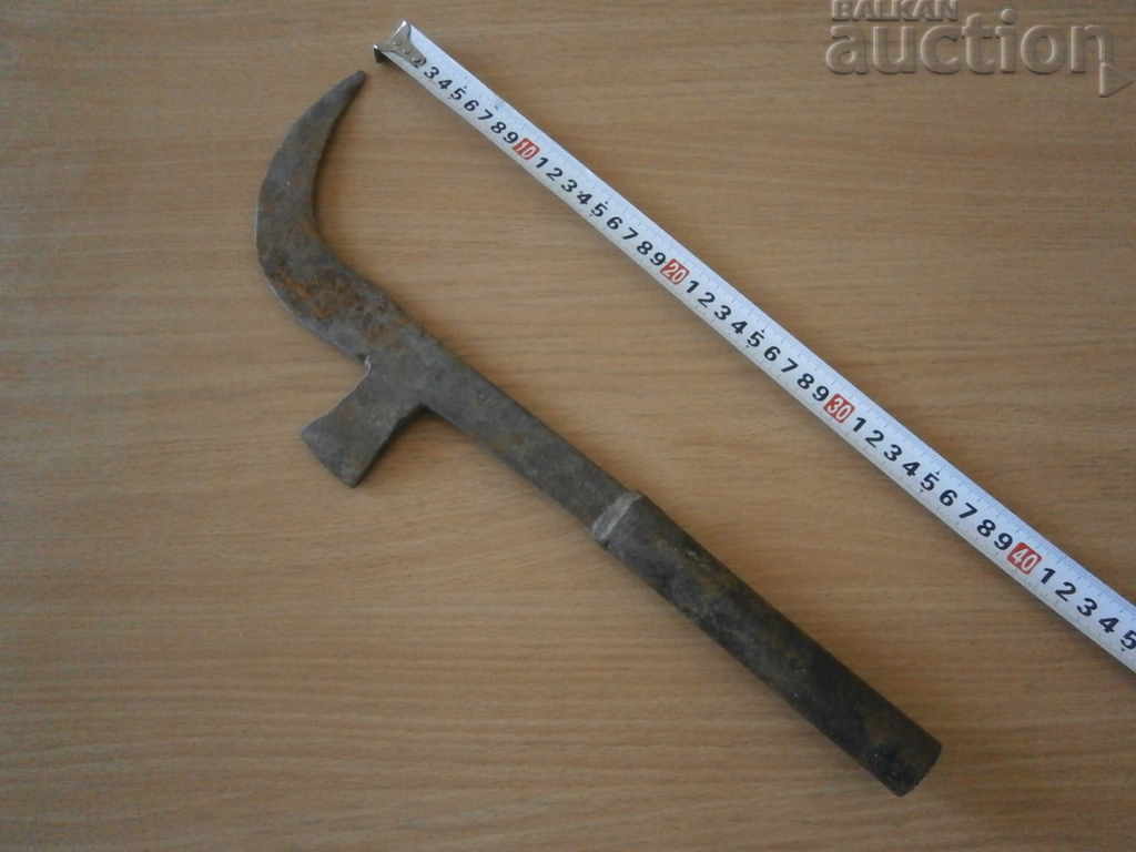 старинен ПРИМИТИВЕН косер ръчно кован нож сатър балтия
