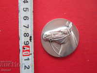 Rare bronze medal plaque horse