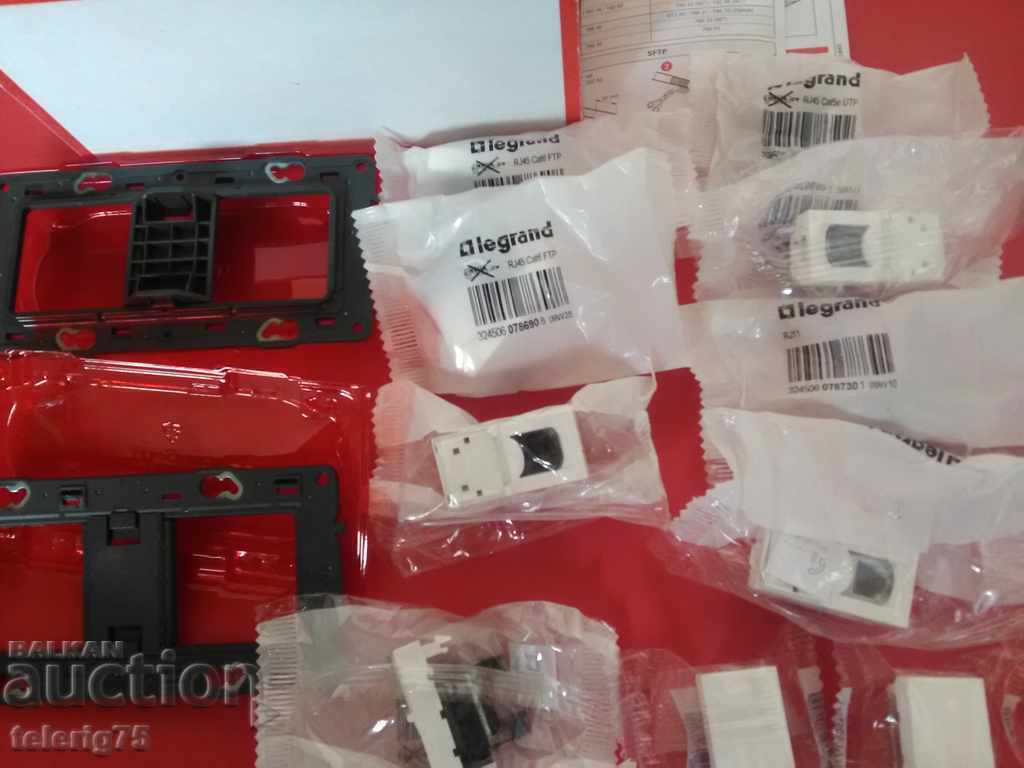 Legrand MOSAIC Set of RJ45 Modules cat6, cat5e, RJ11, Frames with price 100.00 BGN | € 51.13