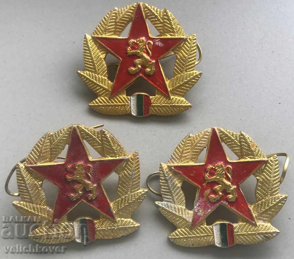 25912 България сет от 3 воени кокарди