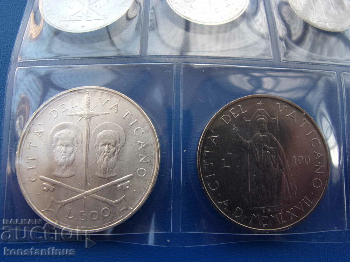 Vatican Papa Paul al VI-lea Set Argint 1967 Rar cu preț € 28.12 | 55.00 BGN