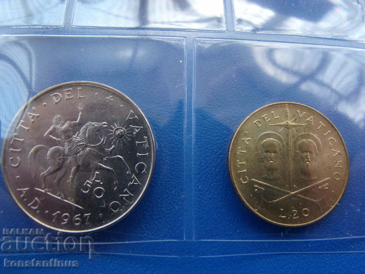 Licitație Vatican Papa Paul al VI-lea Set Argint 1967 Rar