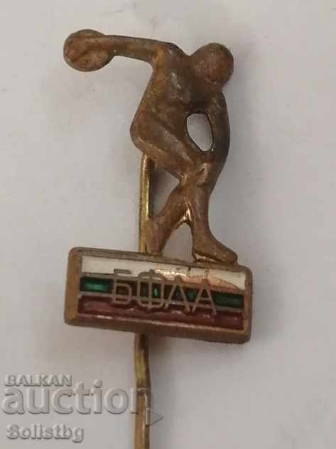 BFLA "DISC BALL" badge.