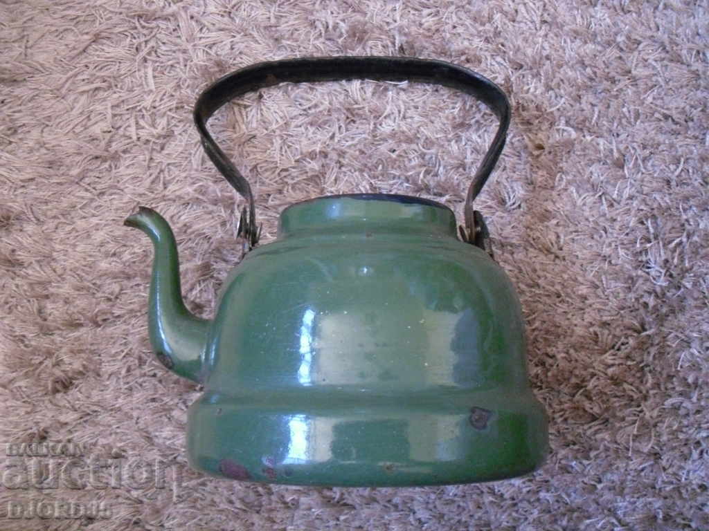 Old enamelled teapot, DIP Troyan with price 7.00 BGN | € 3.58