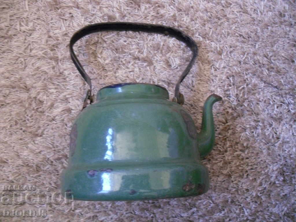 Auction  Old enamelled teapot, DIP Troyan