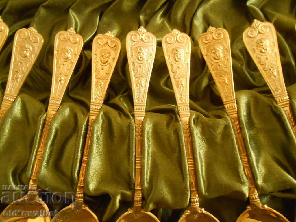 Delivery of Attractive gold-plated SPOONS, coffee/tea, top DESIGN Delivery of Attractive gold-plated SPOONS, coffee/tea, top DESIGN