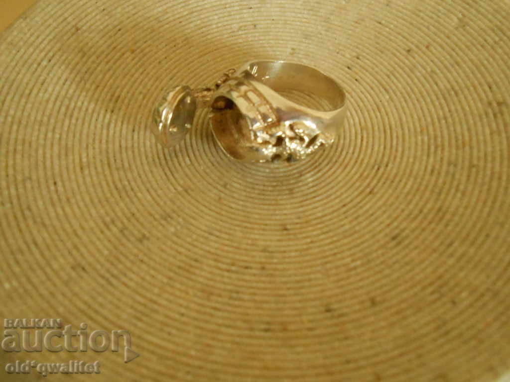 Delivery of Silver RING with Stone, Silver 925, opens