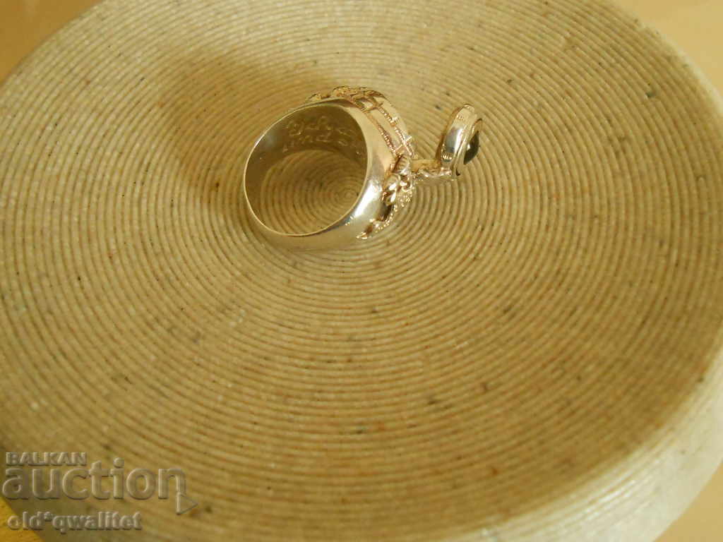 Silver RING with Stone, Silver 925, opens - 6