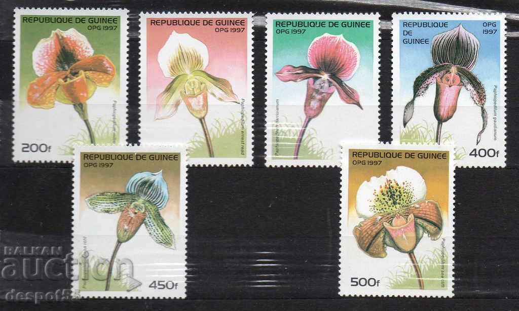 1997. Гвинея. Орхидеи.