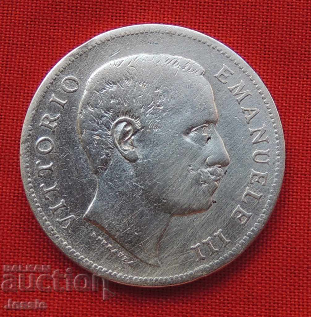 1 Lira 1902 R Italy - RARE - Victor Emmanuel COMPARE VALUES with price 42.95 BGN | € 21.96