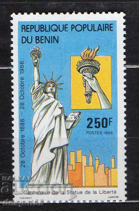 1986. Μπενίν. 100ή επέτειος από το άγαλμα της ελευθερίας.