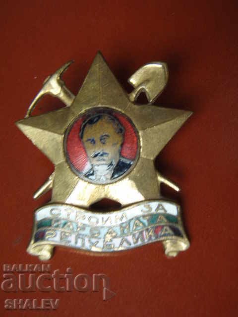 Licitație Insigna „Construim pentru Republica Populară” pe șurub, rar !!! Licitație Insigna „Construim pentru Republica Populară” pe șurub, rar !!!