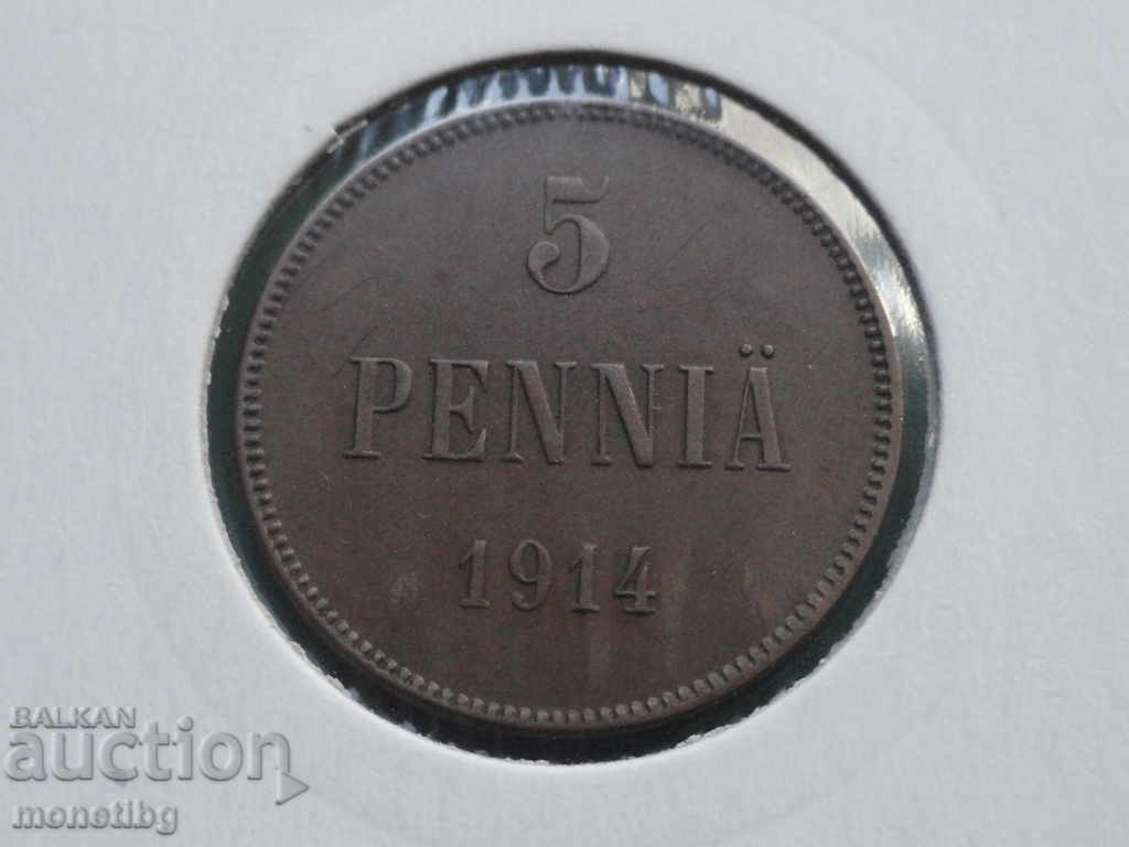 Licitație Rusia (pentru Finlanda) 1914 - 5 penniä Licitație Rusia (pentru Finlanda) 1914 - 5 penniä