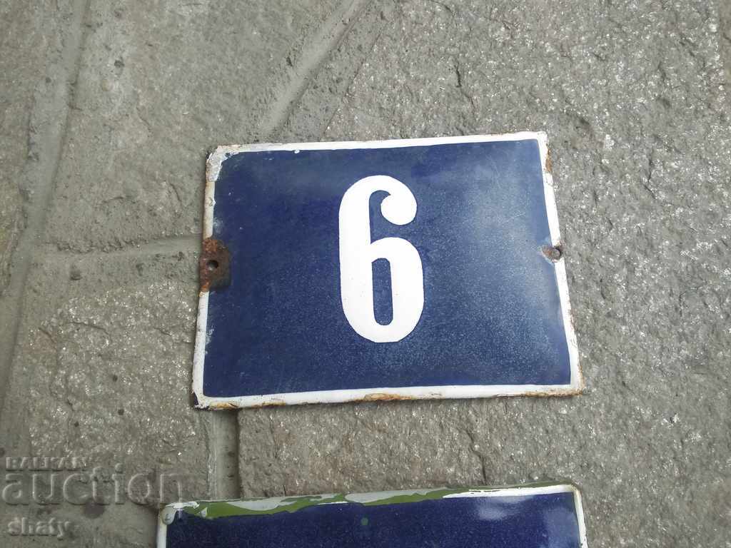 Enamelled signs. The numbers. with price 20.00 BGN | € 10.23