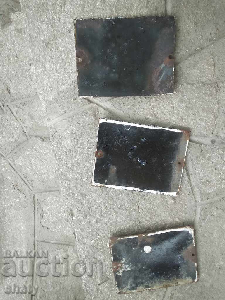 Enamelled signs. The numbers. - 5 Enamelled signs. The numbers. - 5