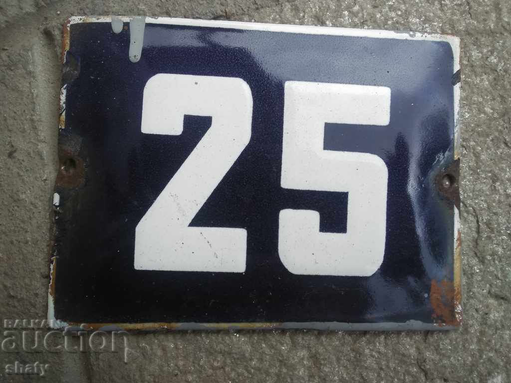 Delivery of Enamelled signs. The numbers. Delivery of Enamelled signs. The numbers.