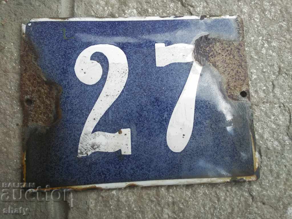 Delivery of Enamelled signs. The numbers. Delivery of Enamelled signs. The numbers.