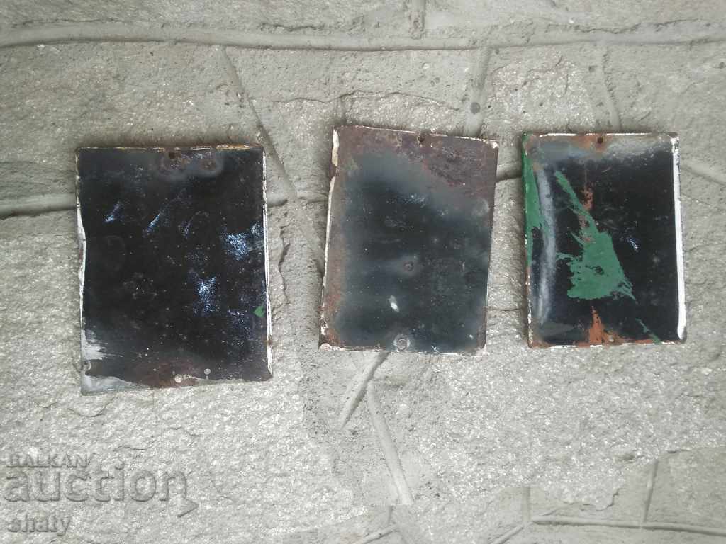 Enamelled signs. The numbers. - 5 Enamelled signs. The numbers. - 5