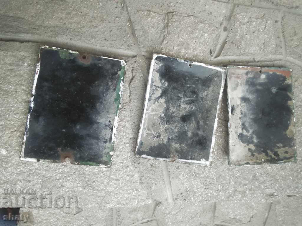 Enamelled signs. The numbers. - 5 Enamelled signs. The numbers. - 5